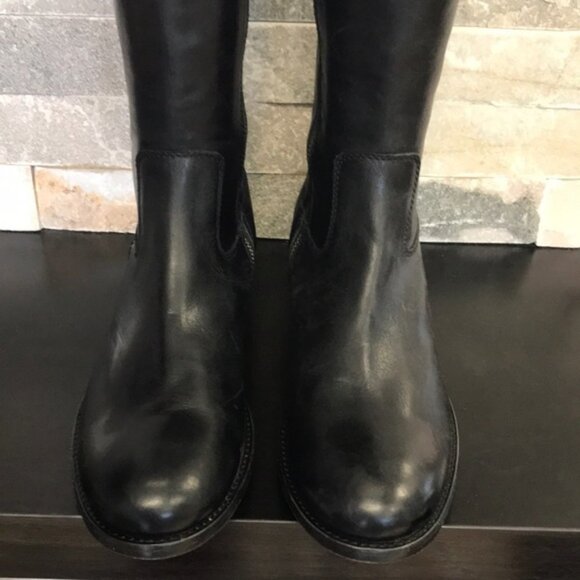 Frye Melissa Knee-high Zip Riding Moto Leather Boot - Picture 7 of 12